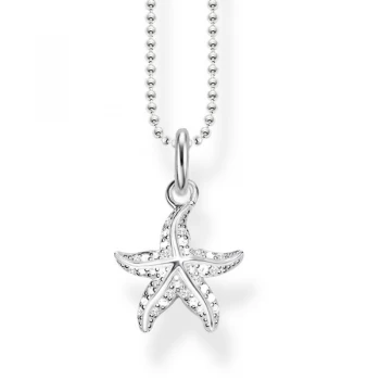 Image of Ladies Thomas Sabo Sterling Silver Glam & Soul Starfish Necklace