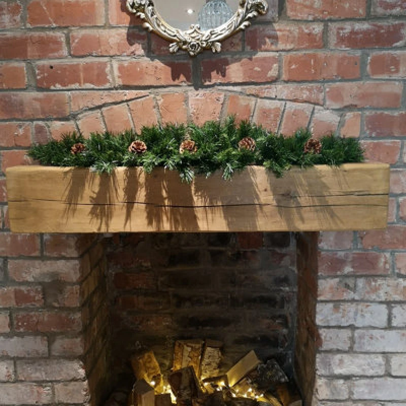 Image of Samuel Alexander 90cm Deluxe Snow Time Princess Green Garland Swag 108 Tips With 5 Pine Cones Green