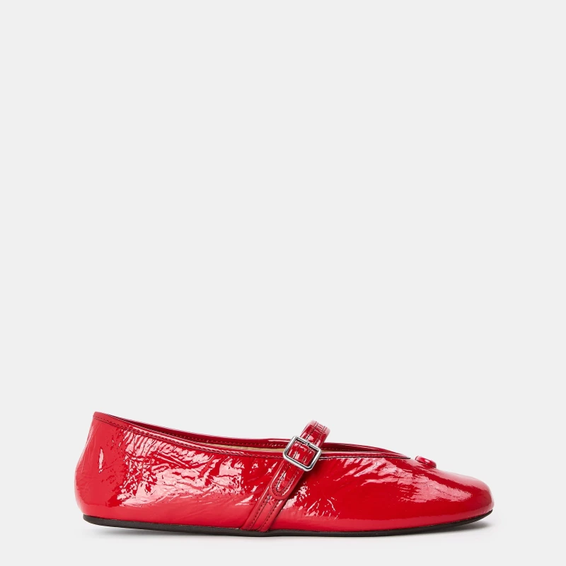 Image of Coach Womens SculptPump Sculptural Slip-On Ballet Pumps Sport Red female 8 (41)