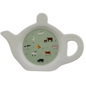 Image of Willow Farm Porcelain Teapot Shaped Tea Bag Dish