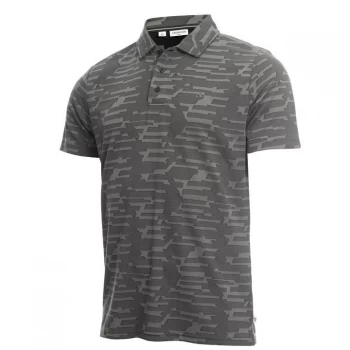 Image of Calvin Klein Golf Golf Aztec Polo Shirt Mens - Charcoal