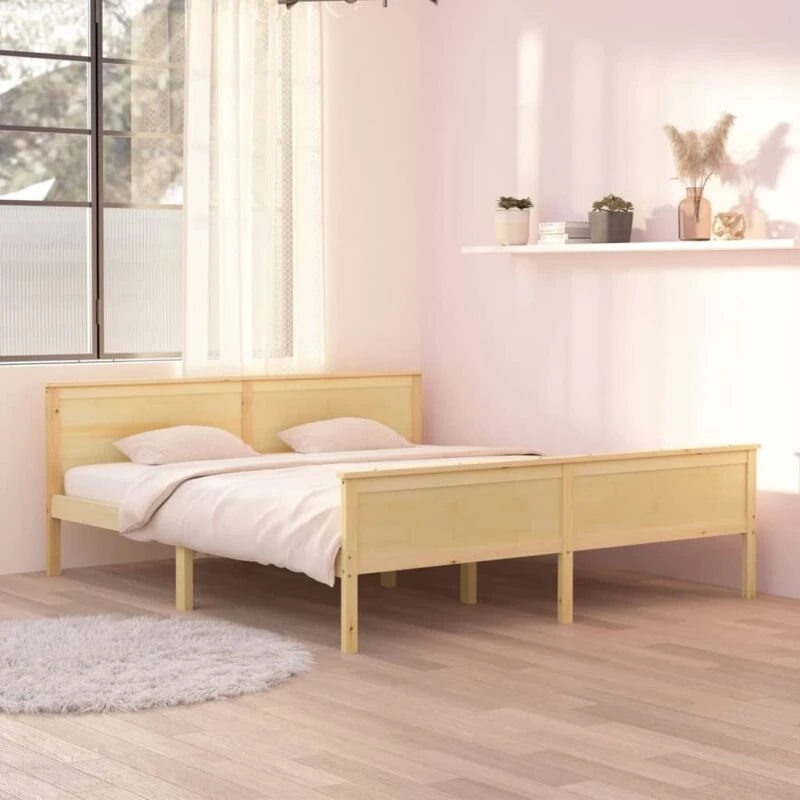 Image of VIDAXL Bed Frame without Mattress Solid Wood Pine 180x200cm Super King Vidaxl 8720286579374