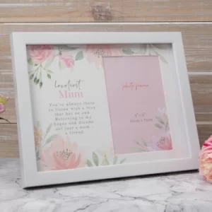 Image of Loveliest Mum Floral Photo Frame