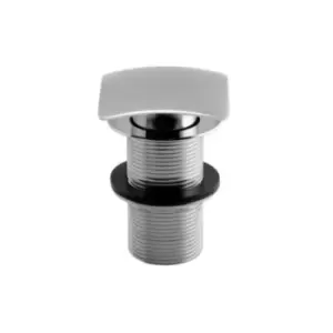 Image of Square Extended Unslotted Push Button Waste - Chrome