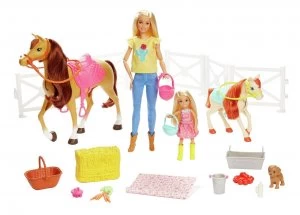 Image of Barbie Hugs 'N' Horses Doll Playset