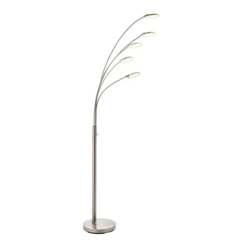 Image of Endon Fynn - LED 5 Light Floor Lamp Satin Nickel Plate