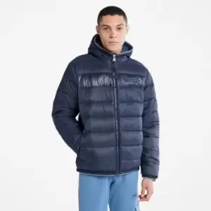Image of Timberland Garfield Hooded Puffer Jacket For Men In Navy, Size S