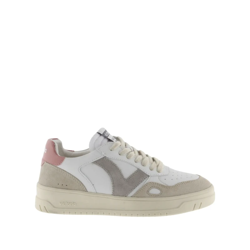 Image of Victoria Leather effect and split leather sneakers Victoria Seul Blanc Unisex 39