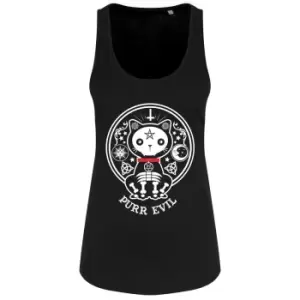 Image of Grindstore Womens/Ladies Dead Kitty Vest Top (M) (Black)