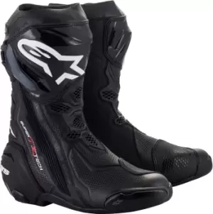 Image of Alpinestars Supertech R Vented Motorcycle Boots, black, Size 45, black, Size 45