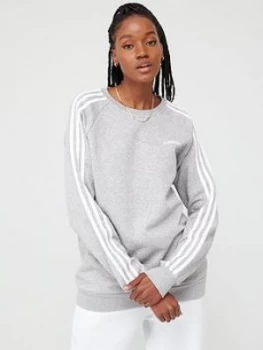 Image of Adidas Essentials Boyfriend Crew - Medium Grey Heather