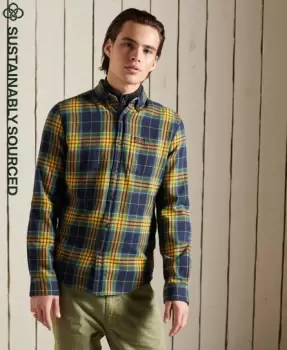 Image of Superdry Mens Organic Cotton Lumberjack Check Shirt Gold / Tufnell Check Gold - Size: M
