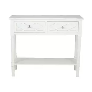 Image of Olbia Mirrored Pine Console Table Ivory