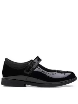 Image of Clarks Kid Magic Step Mary Jane School Shoe - Black Patent, Size 10 Younger