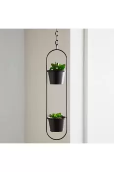 Image of Small Duo Black Hanging Plant Holder