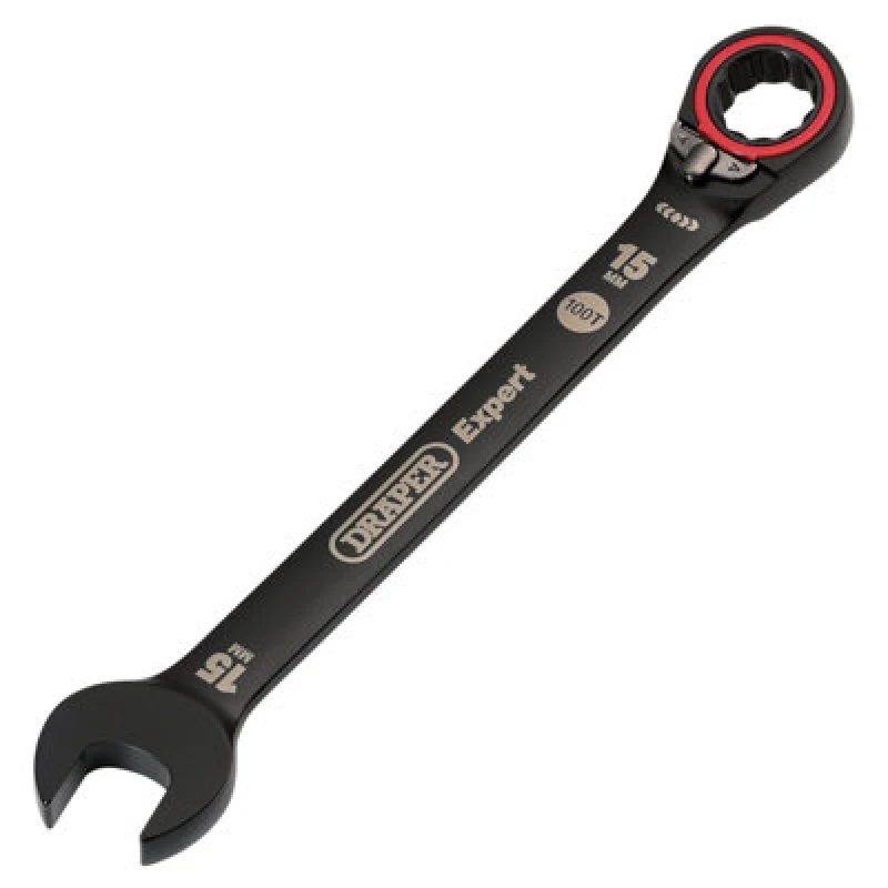 Image of Draper Expert Hi Torq Reversible Ratchet Combination Spanner 03905 Size: 15mm