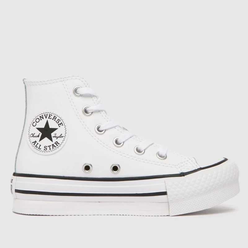 Image of Converse white all star eva lift hi Junior trainers White UK 11 (EU 28½)