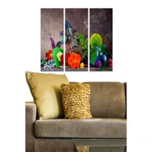 Image of MDF307463150 Multicolor Decorative MDF Painting (3 Pieces)