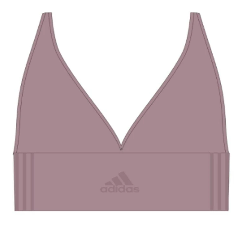 Image of adidas Sport Active Seamless Micro Stretch Long Line Plunge Bra - Purple Purple 14