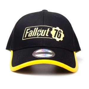 Image of Fallout - Embroidered Logo Unisex One Size Cap - Black/Yellow