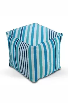 Image of Stripe Cube Square Footstool