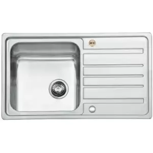 Image of Bristan Index Easyfit 1.0 Bowl Universal Kitchen Sink 860mm L x 500mm W - Stainless Steel