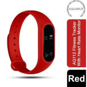 Image of Aquarius AQ112 Fitness Tracker With Heart Rate Monitor, Red