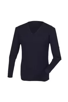 Image of Cashmere Touch Acrylic V-Neck Jumper Knitwear