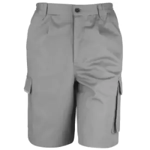 Image of Result Unisex Work-Guard Action Shorts / Workwear (S) (Grey)