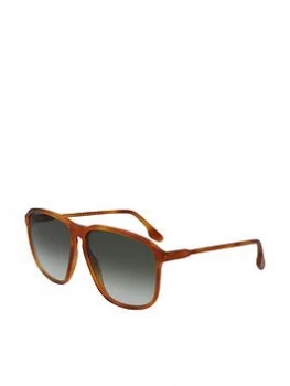 Image of Victoria Beckham Rectangle Sunglasses - Havana
