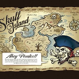 Image of ohpopsi Treasure Map Wall Mural Multi 14.4m L