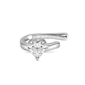 Image of Nomination Sentimental Silver Heart CZ Ear Cuff