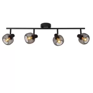 Image of Maren Retro Ceiling Spotlight Bar - 4xE14 - Black