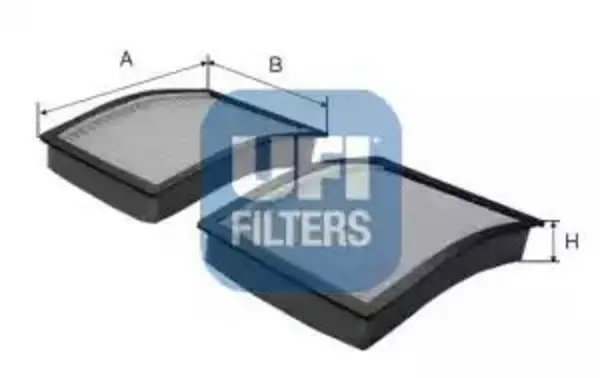 Image of UFI 53.073.00 Interior Air Cabin/ Pollen Filter Set Of 2