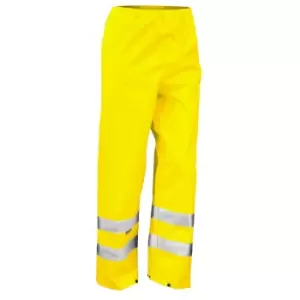 Image of Result Mens Hi-Vis Trousers / Pants (2XL) (Hi-Vis Yellow)