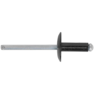 Image of Sealey Large Flange Black Aluminium Rivets 4mm 10mm Pack of 200