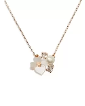 Image of kate spade new york Precious Pansy Cluster Pendant Necklace, 17 20