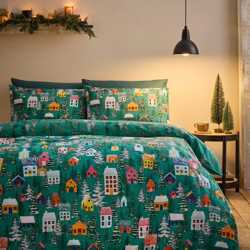Image of Catherine Lansfield Catherine Lansfield Christmas Festive Bedding Set - Double