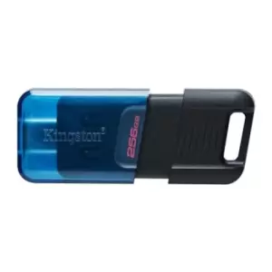 Image of Kingston Technology DataTraveler 80 USB flash drive 256GB USB Type-C 3.2 Gen 1 (3.1 Gen 1) Black Blue