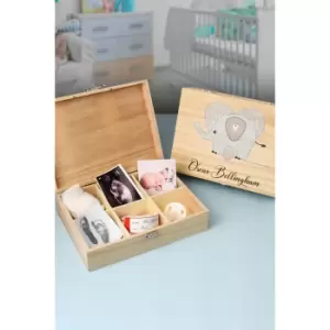 Image of Personalised Baby Boys Keepsake Wooden Box