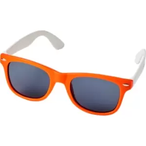 Image of Bullet Unisex Adult Sun Ray Colour Block Sunglasses (One Size) (Orange/White)
