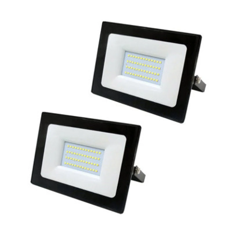 Image of Ener-J 30W Slim LED Floodlight 4000K Neutral White Slim Design 2 Year Warranty Pack Of 2