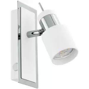 Image of Loops - Wall Light Colour Chrome Plated & White Rocker Switch Bulb GU10 1x5W Included