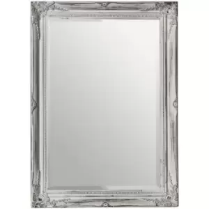 Image of Premier Housewares Distressed White Finish Wall Mirror