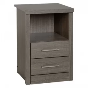 Image of Lisbon Oak Effect 2 Drawer 1 Shelf Bedside Cabinet