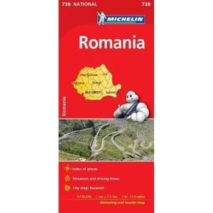 Image of Romania - Michelin National Map 738 Map Sheet map 2012