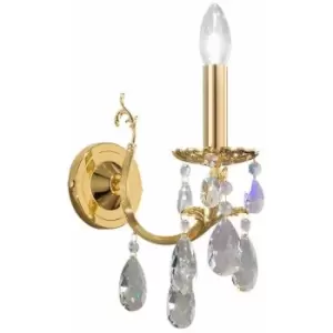 Image of VICTORIA 2 crystal wall light 24K Gold 1 bulb Gold