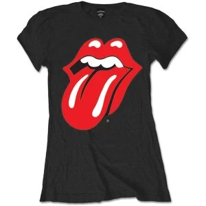 Image of The Rolling Stones - Classic Tongue Ladies XX-Large T-Shirt - Black