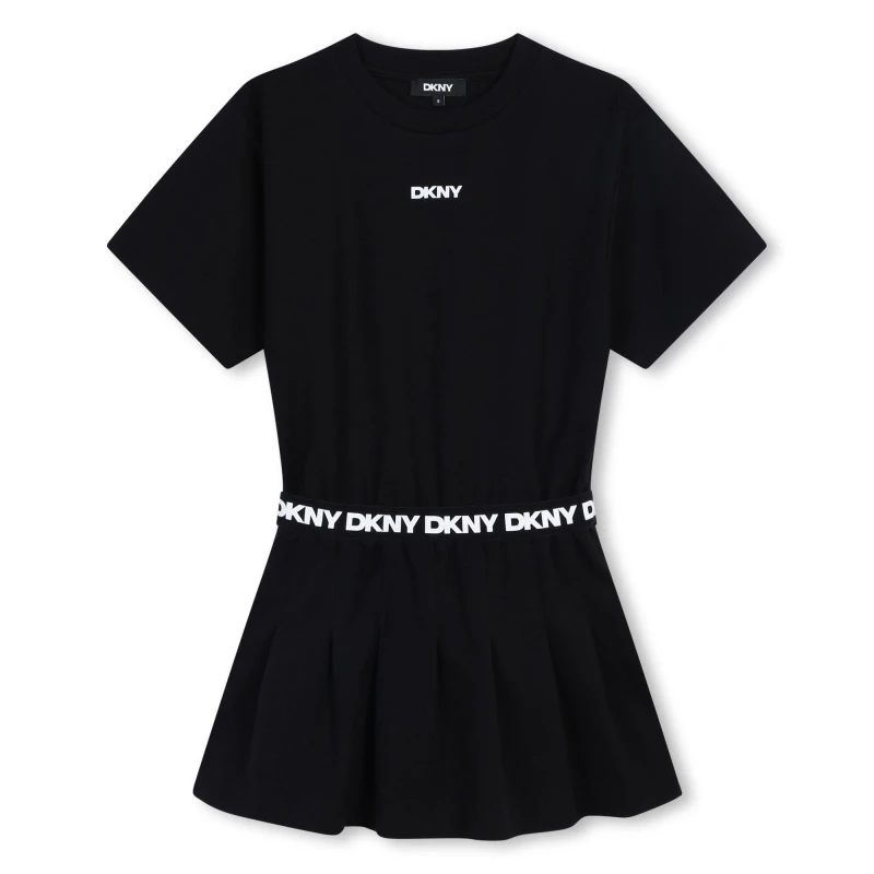 Image of DKNY Kids Logo T-Shirt Dress Black 09B female 14Y