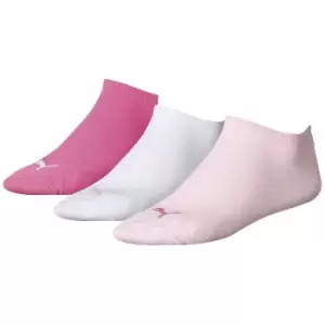Image of Puma Sneaker Invisible Socks (3 Pairs) (6-8, Pink)